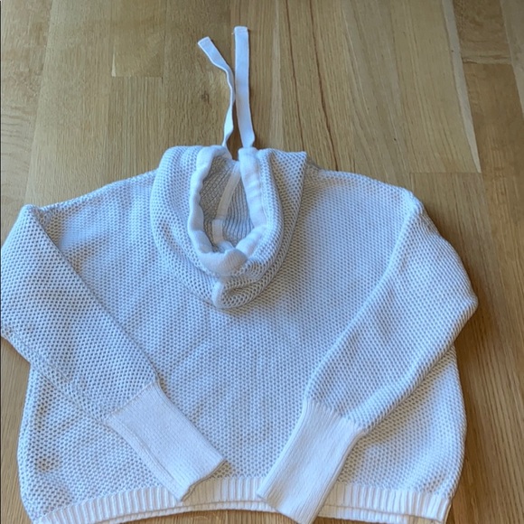 SOLD RACHEL ZOE Soft Cotton Chunky Knit Sweater with Hood Hoodie Hoody Warm Cozy - Picture 7 of 16
